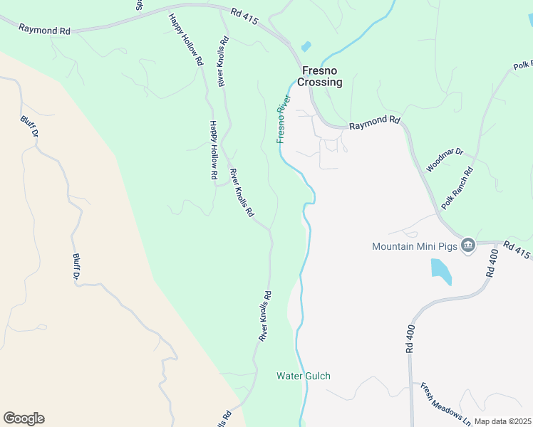 map of restaurants, bars, coffee shops, grocery stores, and more near 33160 River Knolls Road in Coarsegold