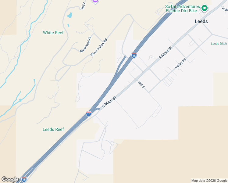 map of restaurants, bars, coffee shops, grocery stores, and more near East Veterans Memorial Highway in Leeds