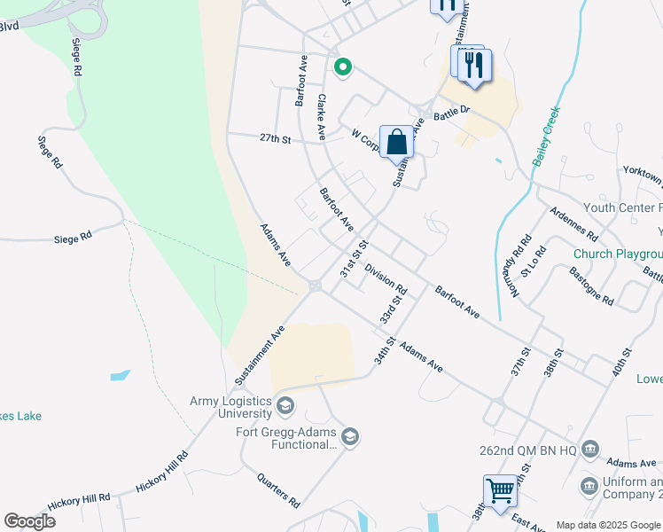 map of restaurants, bars, coffee shops, grocery stores, and more near Mahone Avenue in Fort Lee