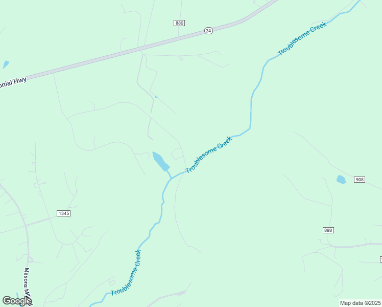 map of restaurants, bars, coffee shops, grocery stores, and more near 668 Two Bid Road in Evington