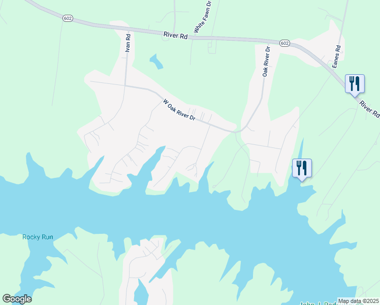 map of restaurants, bars, coffee shops, grocery stores, and more near 9217 Eagle Cove Circle in Petersburg