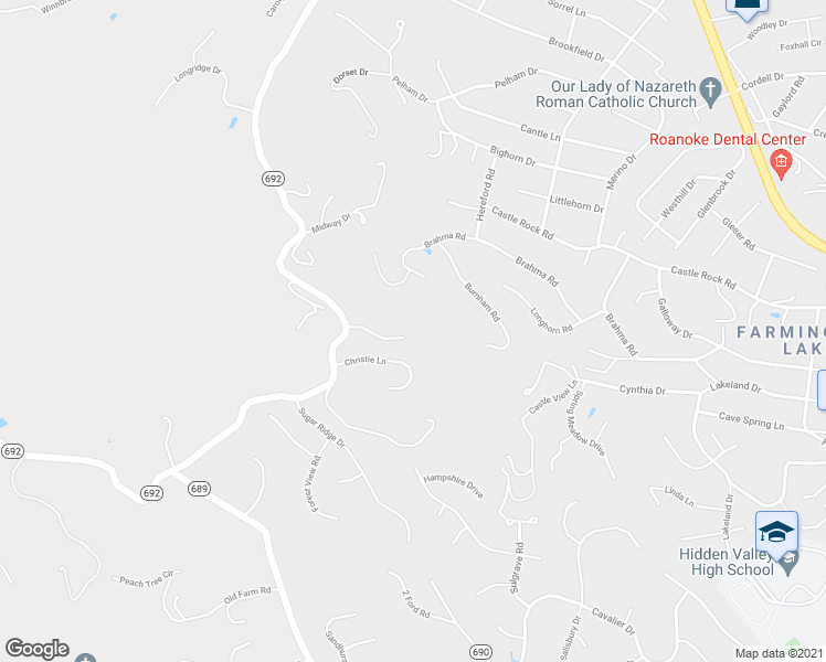 map of restaurants, bars, coffee shops, grocery stores, and more near 6278 Smokey Ridge Road in Cave Spring