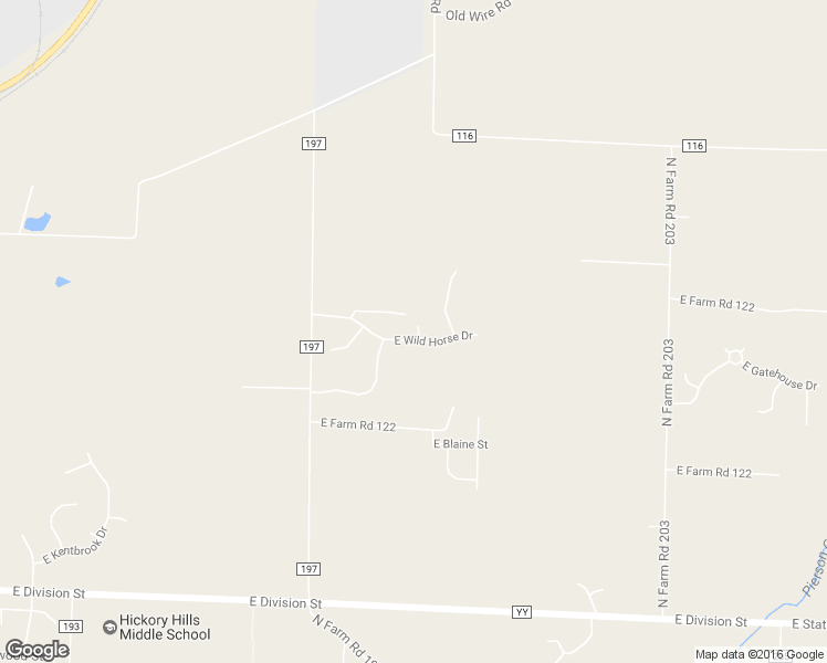 map of restaurants, bars, coffee shops, grocery stores, and more near 5131 East Wild Horse Drive in Springfield