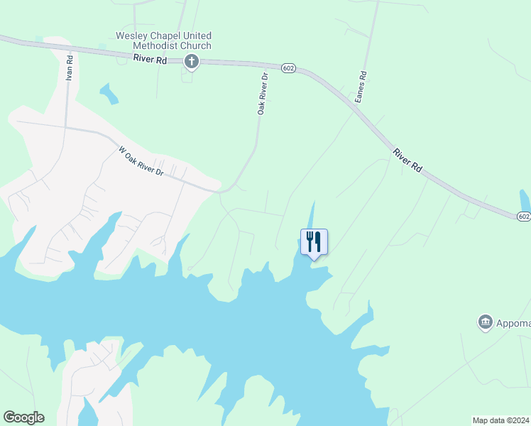 map of restaurants, bars, coffee shops, grocery stores, and more near 20000 Talon Point Drive in Petersburg