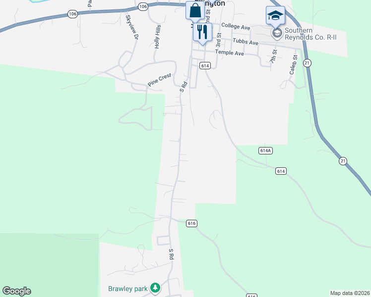 map of restaurants, bars, coffee shops, grocery stores, and more near 820 South Road in Ellington