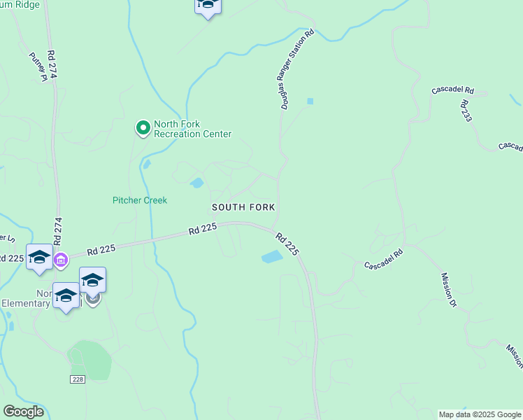 map of restaurants, bars, coffee shops, grocery stores, and more near 57907 Old Mill Site Court in North Fork