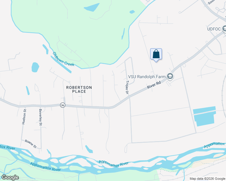 map of restaurants, bars, coffee shops, grocery stores, and more near 21417 Bridle Path Drive in Petersburg