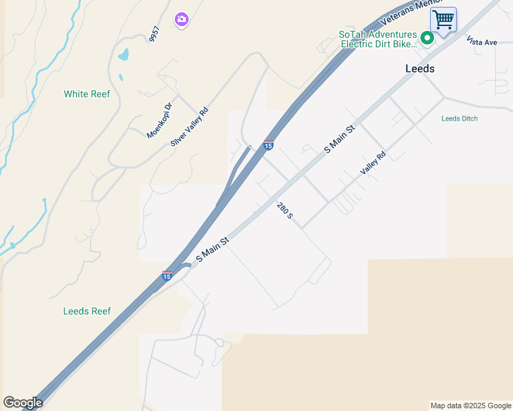 map of restaurants, bars, coffee shops, grocery stores, and more near 352 South Main Street in Hurricane