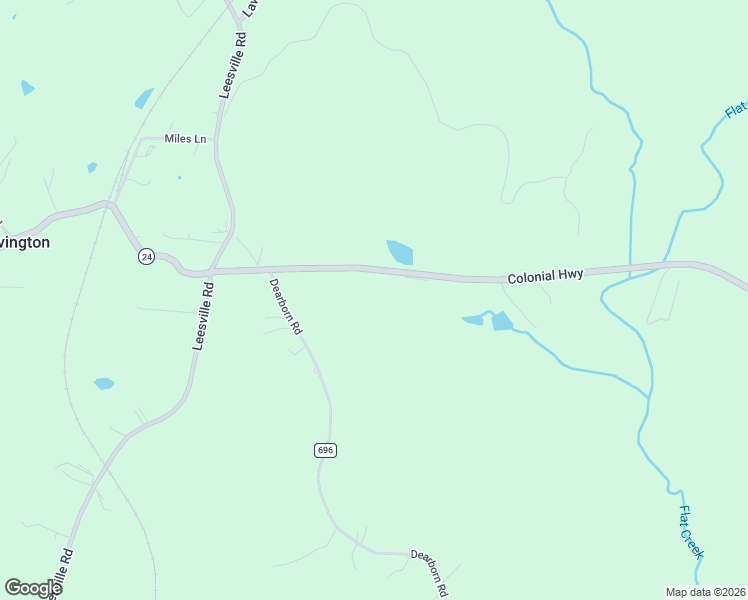 map of restaurants, bars, coffee shops, grocery stores, and more near 9492-9784 Colonial Highway in Evington