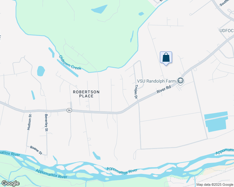 map of restaurants, bars, coffee shops, grocery stores, and more near 21427 Perdue Avenue in Petersburg