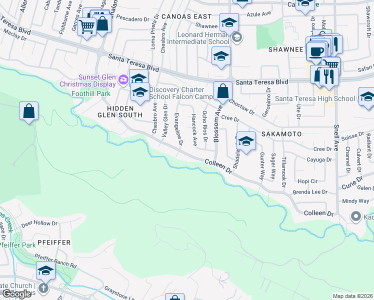 map of restaurants, bars, coffee shops, grocery stores, and more near 768 Colleen Drive in San Jose