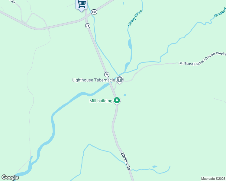 map of restaurants, bars, coffee shops, grocery stores, and more near 4870-4996 Elkhorn Road in Knifley