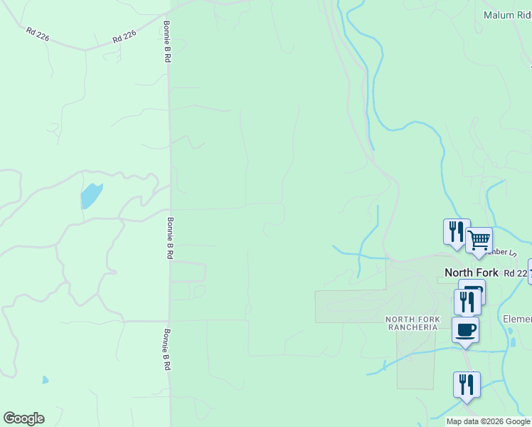 map of restaurants, bars, coffee shops, grocery stores, and more near 56374 Horn Road in North Fork
