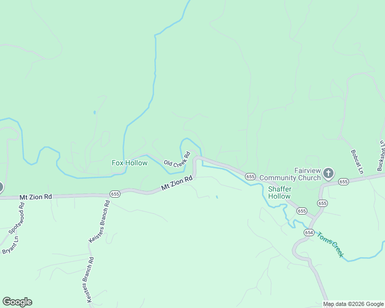 map of restaurants, bars, coffee shops, grocery stores, and more near 2748 Old Creek Road in Blacksburg