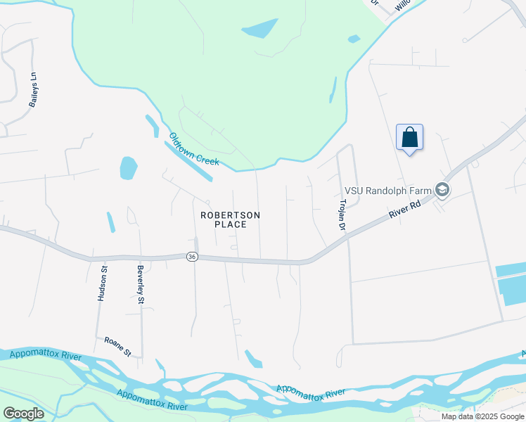 map of restaurants, bars, coffee shops, grocery stores, and more near 21409 Warren Avenue in Petersburg
