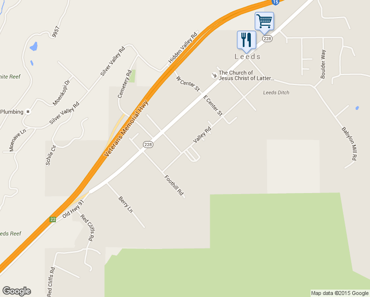 map of restaurants, bars, coffee shops, grocery stores, and more near 95 East Mulberry Lane in Leeds