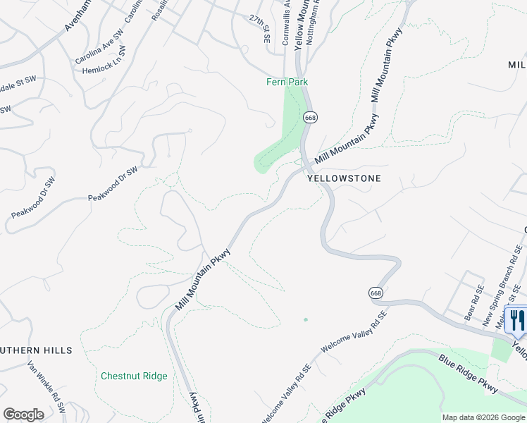 map of restaurants, bars, coffee shops, grocery stores, and more near in Roanoke