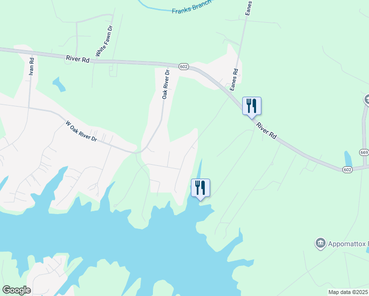map of restaurants, bars, coffee shops, grocery stores, and more near 19942 Chesdin Harbor Drive in Petersburg
