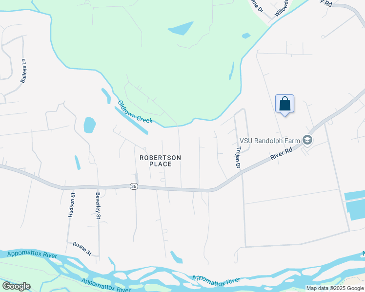 map of restaurants, bars, coffee shops, grocery stores, and more near 21321 Warren Avenue in Petersburg