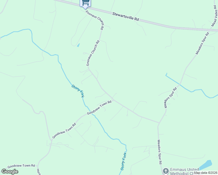 map of restaurants, bars, coffee shops, grocery stores, and more near 1792 Emmaus Church Road in Moneta