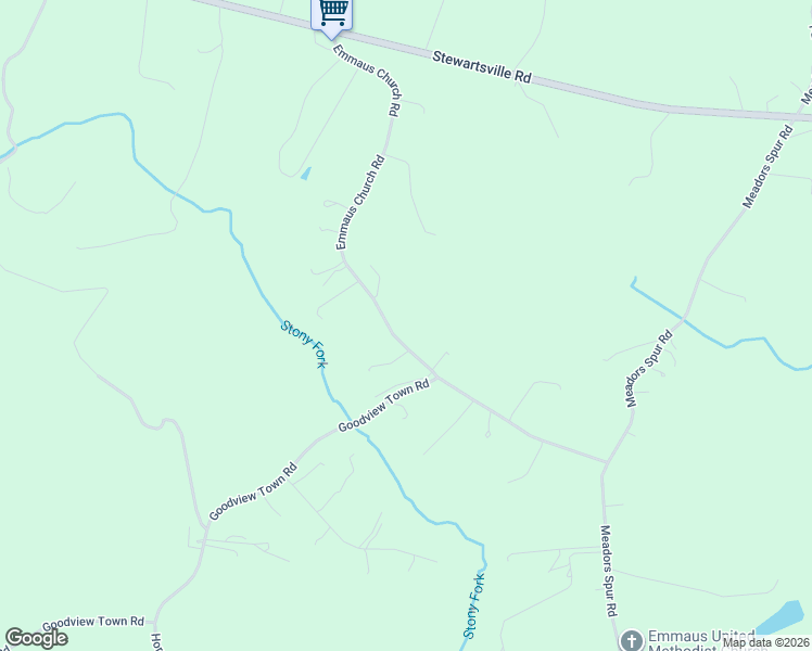 map of restaurants, bars, coffee shops, grocery stores, and more near 1792 Emmaus Church Road in Moneta