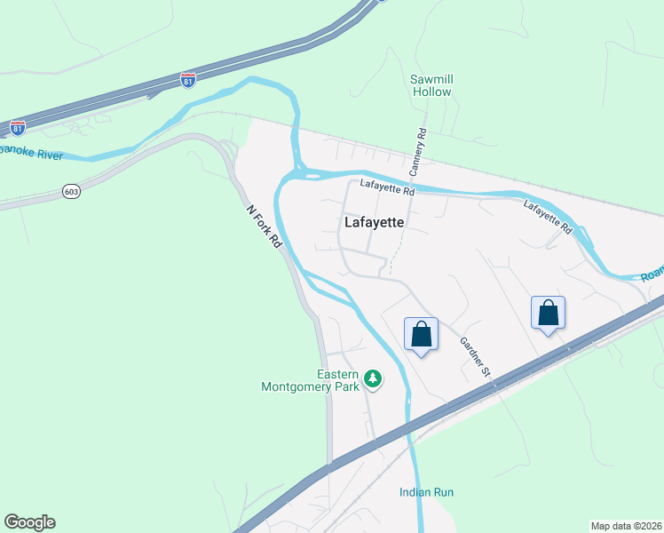 map of restaurants, bars, coffee shops, grocery stores, and more near State Route 756 in Montgomery