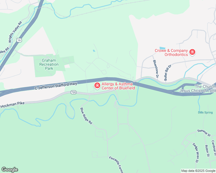 map of restaurants, bars, coffee shops, grocery stores, and more near 1190 Hockman Pike in Bluefield