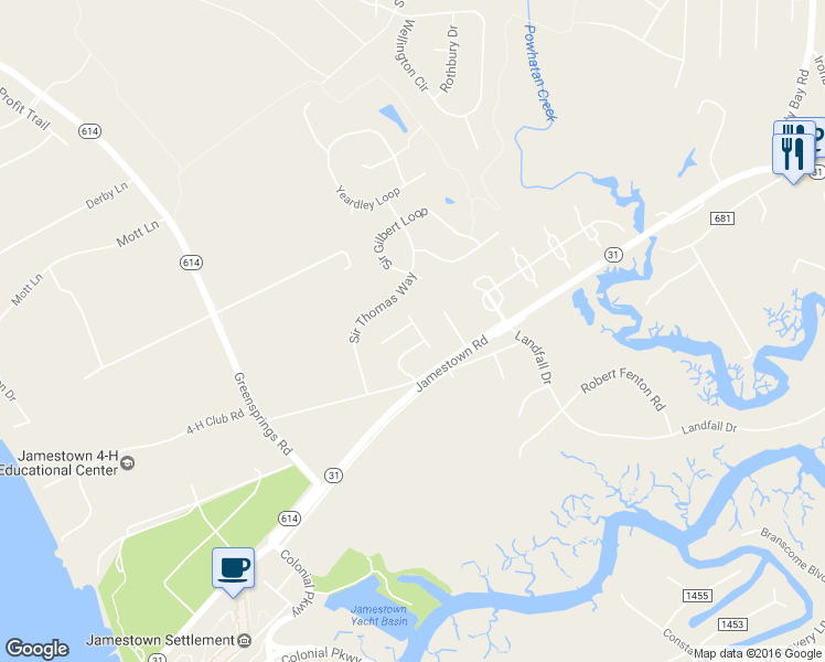 map of restaurants, bars, coffee shops, grocery stores, and more near 2501 Burrows Court in Williamsburg
