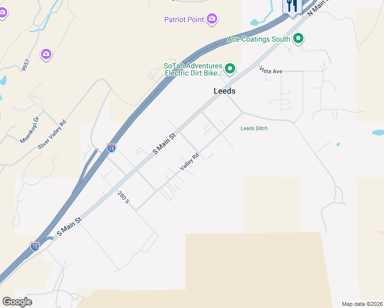 map of restaurants, bars, coffee shops, grocery stores, and more near 20 Valley Road in Hurricane