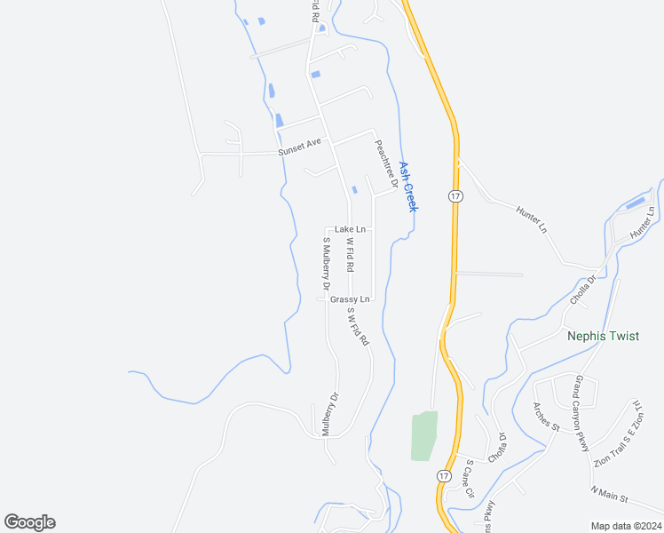 map of restaurants, bars, coffee shops, grocery stores, and more near 975 South Mulberry Drive in Toquerville