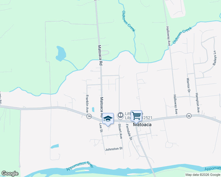 map of restaurants, bars, coffee shops, grocery stores, and more near 21202 South Madison Court in Petersburg