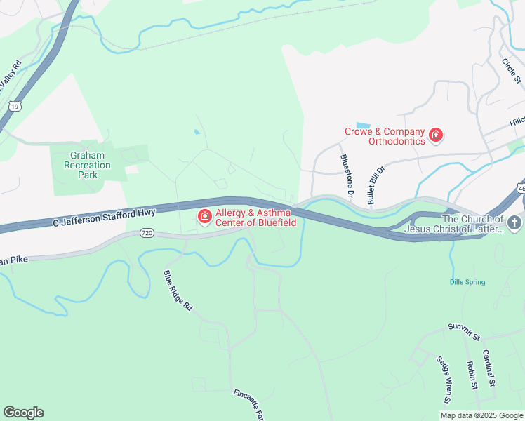 map of restaurants, bars, coffee shops, grocery stores, and more near 1190 Hockman Pike in Bluefield