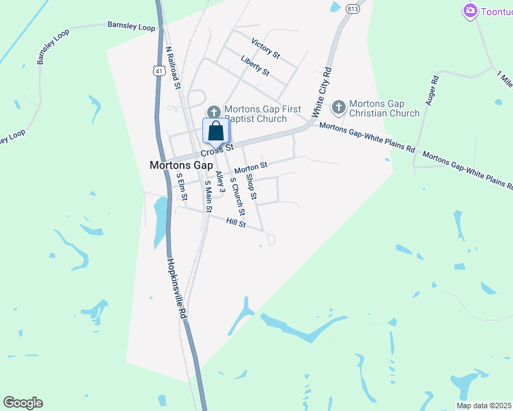 map of restaurants, bars, coffee shops, grocery stores, and more near 137 Shop Street in Nortonville