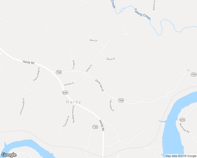 map of restaurants, bars, coffee shops, grocery stores, and more near 1440 Bandy Mill Road in Hardy