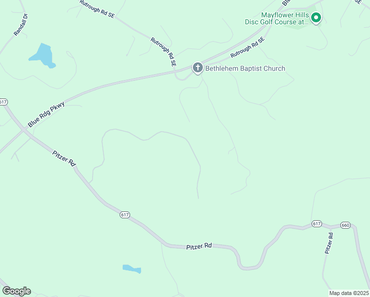 map of restaurants, bars, coffee shops, grocery stores, and more near Ballyhack Trail in Roanoke