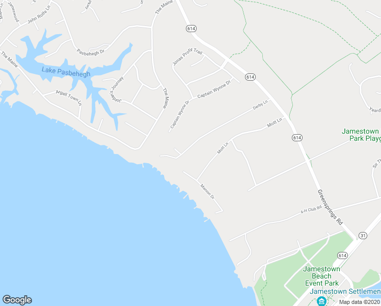 map of restaurants, bars, coffee shops, grocery stores, and more near 3200 Derby Lane in Williamsburg