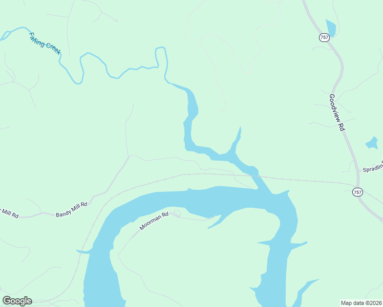 map of restaurants, bars, coffee shops, grocery stores, and more near 2529 Bandy Mill Road in Hardy