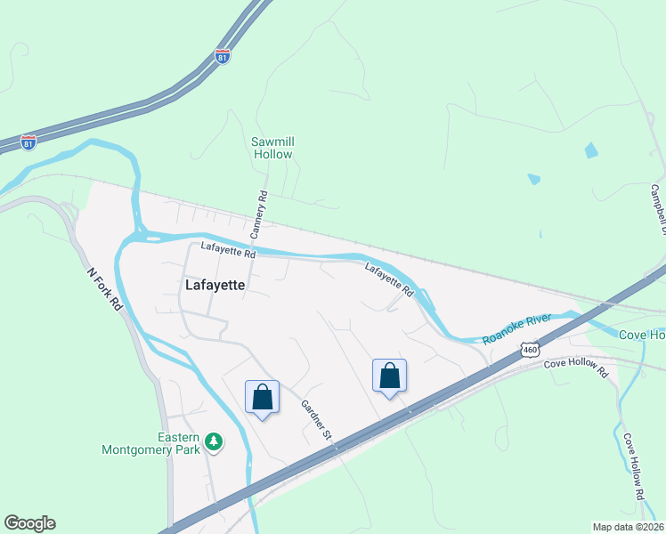 map of restaurants, bars, coffee shops, grocery stores, and more near 2426 Back Street in Lafayette