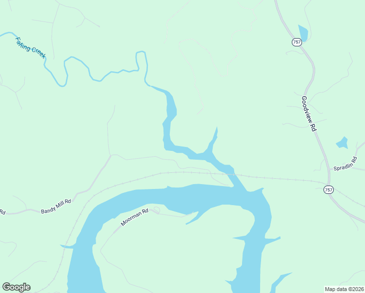 map of restaurants, bars, coffee shops, grocery stores, and more near 2529 Bandy Mill Road in Hardy