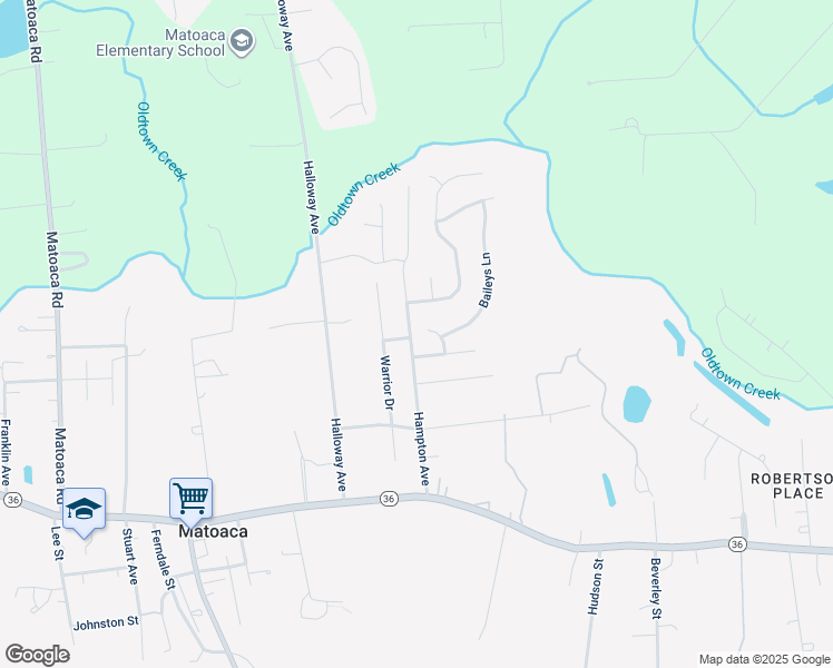 map of restaurants, bars, coffee shops, grocery stores, and more near 21200 Fox Maple Court in Petersburg