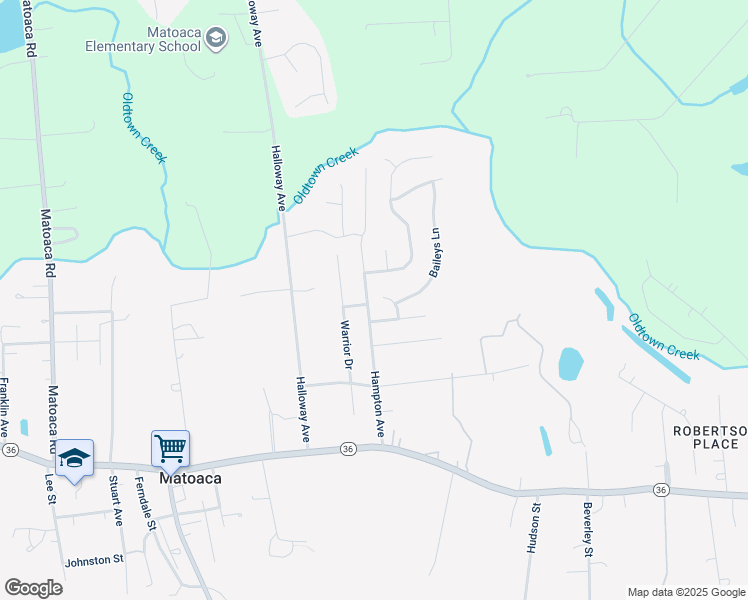map of restaurants, bars, coffee shops, grocery stores, and more near 21200 Fox Maple Court in Petersburg