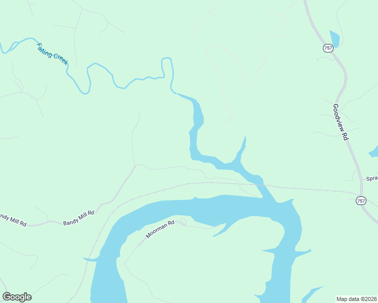 map of restaurants, bars, coffee shops, grocery stores, and more near 2529 Bandy Mill Road in Hardy