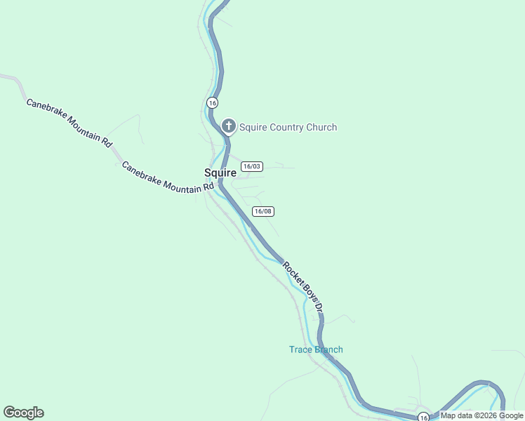 map of restaurants, bars, coffee shops, grocery stores, and more near County Road 16/08 in McDowell County