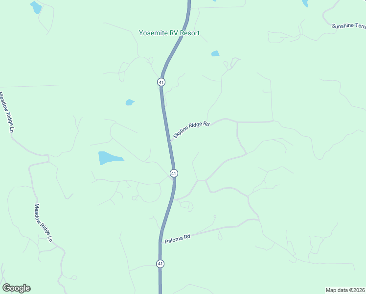 map of restaurants, bars, coffee shops, grocery stores, and more near 46174 Skyline Ridge Road in Coarsegold