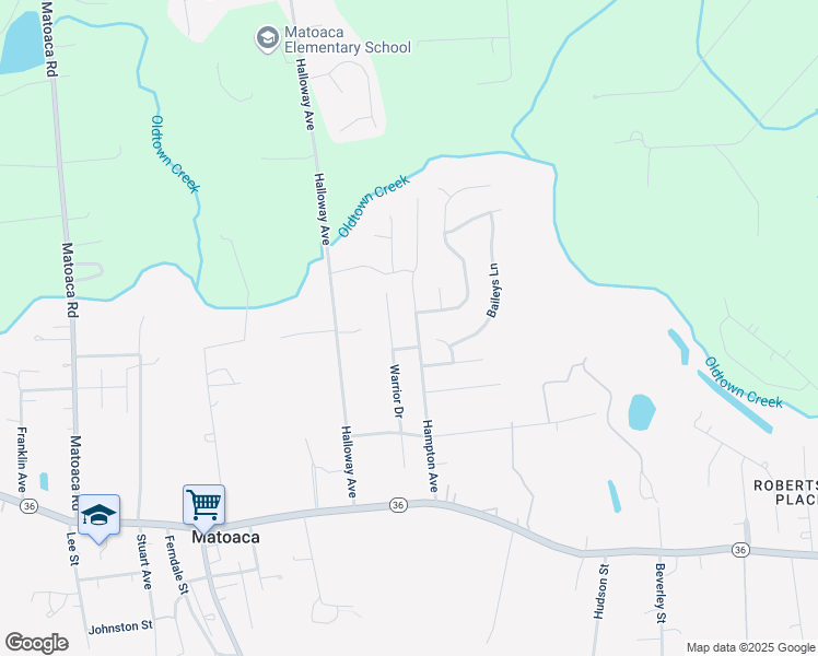 map of restaurants, bars, coffee shops, grocery stores, and more near 21104 Hampton Avenue in Petersburg