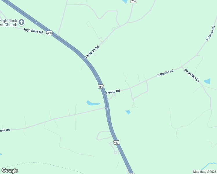 map of restaurants, bars, coffee shops, grocery stores, and more near 27847 Prince Edward Highway in Rice