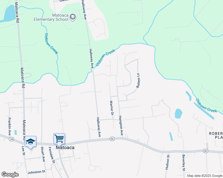 map of restaurants, bars, coffee shops, grocery stores, and more near 21101 Warrior Drive in Petersburg