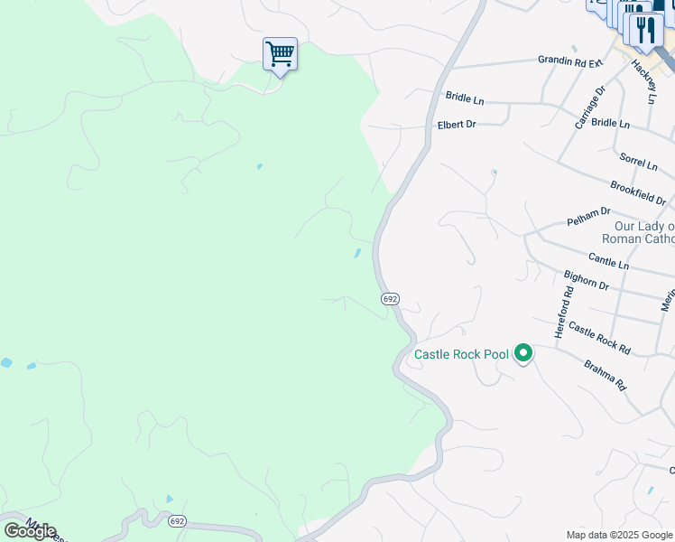 map of restaurants, bars, coffee shops, grocery stores, and more near 5606 MOUNT LAUREL RD in Roanoke