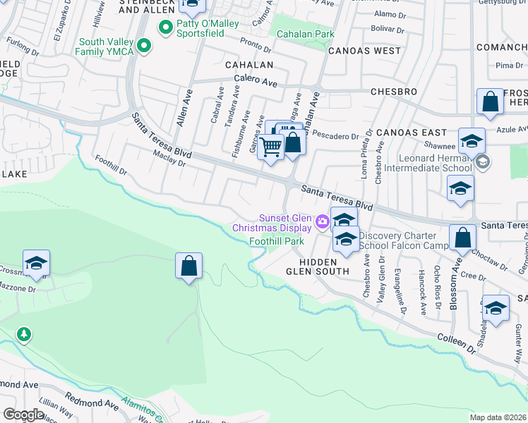 map of restaurants, bars, coffee shops, grocery stores, and more near 791 Foothill Drive in San Jose