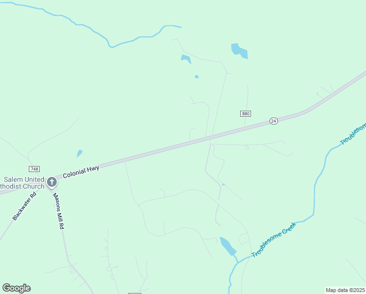 map of restaurants, bars, coffee shops, grocery stores, and more near 6708 Colonial Highway in Evington